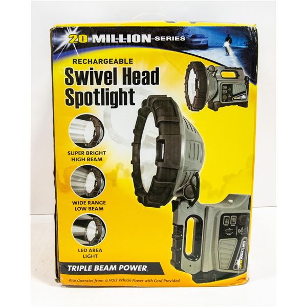 RECHARGEABLE SWIVEL HEAD SPOTLIGHT