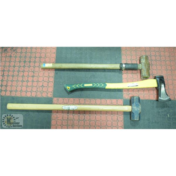 LOT OF THREE SLEDGE HAMMERS