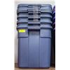 Image 1 : SET OF 4 BLUE RUBBERMAID STORAGE CONTAINERS