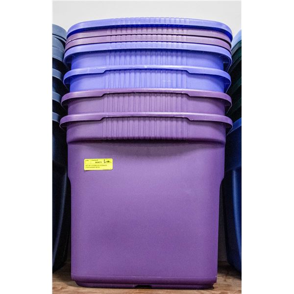 SET OF 4 STERILITE STORAGE CONTAINERS WITH