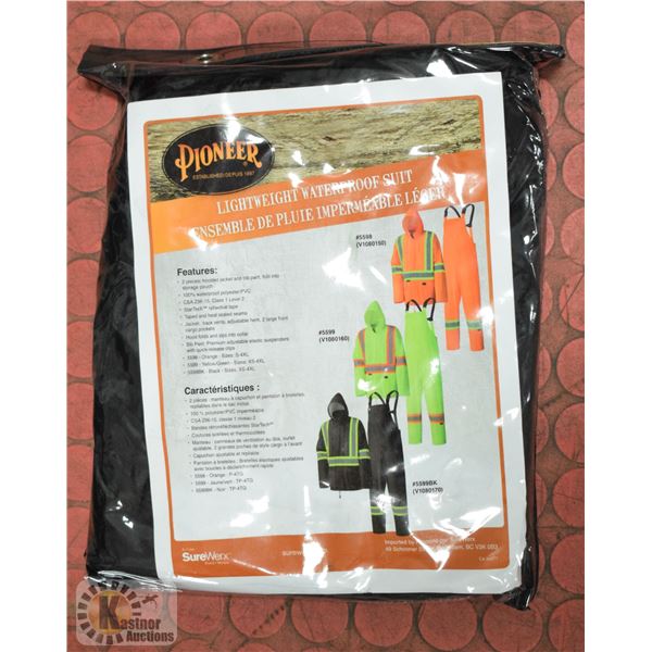 NEW SIZE XXL PIONEER LIGHTWEIGHT WATERPROOF SUIT