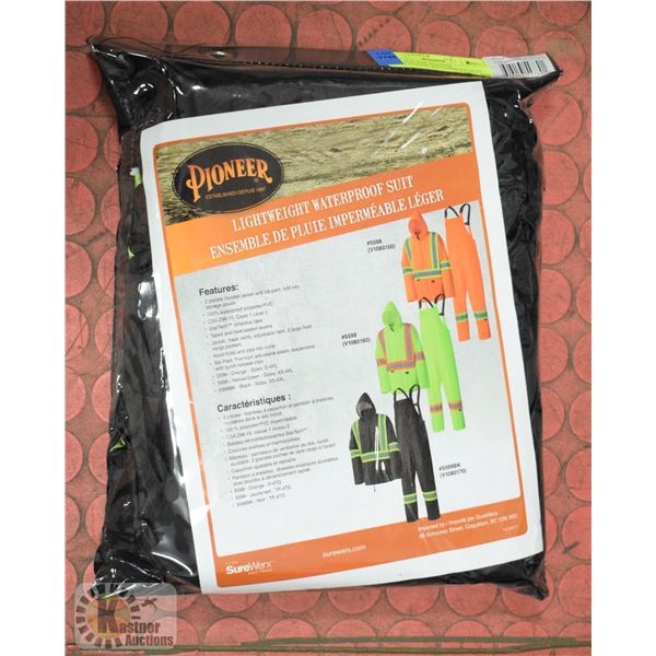 NEW SIZE XXL PIONEER LIGHTWEIGHT WATERPROOF SUIT