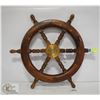 Image 1 : VINTAGE SHIP WHEEL DECOR PIECE APPROX 20" DIAMETER