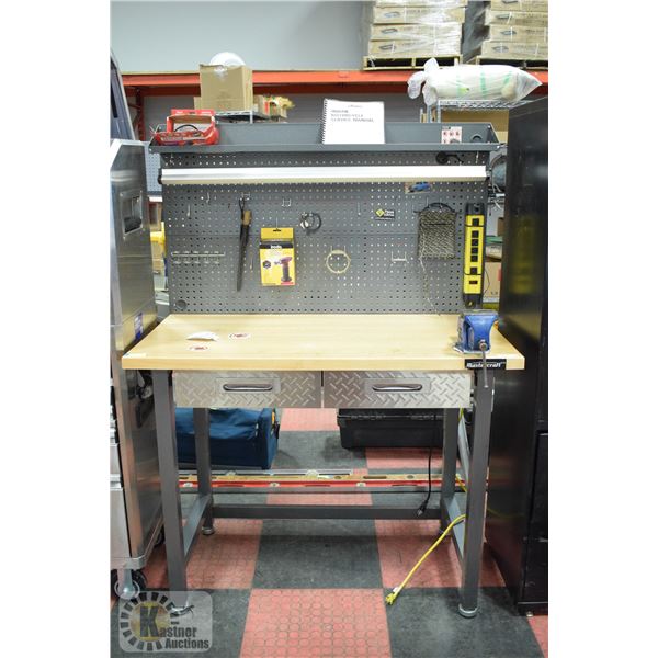 MASTERCRAFT STANDING WORK BENCH WITH CONTENTS