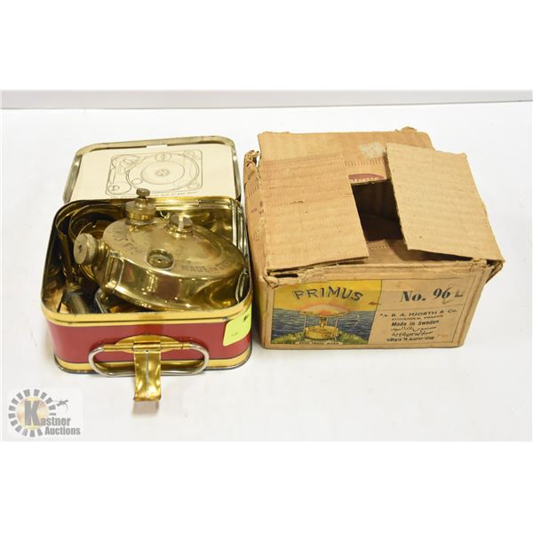 PRIMUS VINTAGE CAMPING STOVE WITH ORIGINAL BOX