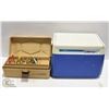 Image 1 : FISHING TACKLE BOX SOLD WITH COLEMAN COOLER