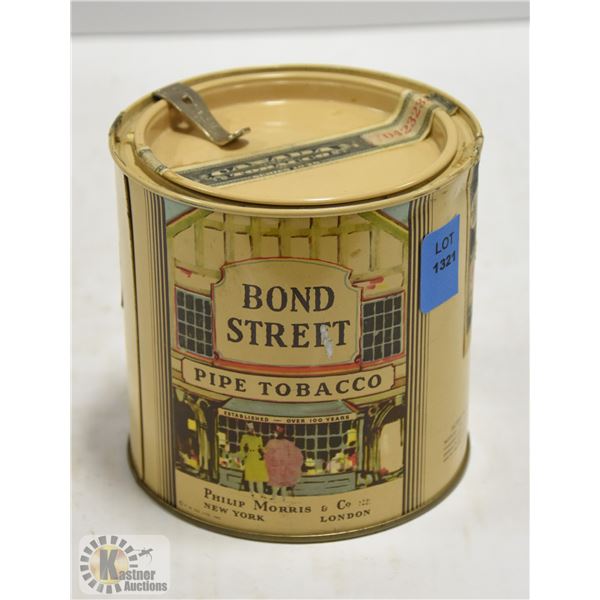 VINTAGE BOND STREET PIPE TOBACCO TIN