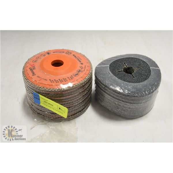 LOT OF FLAPPER DISCS & SANDING DISCS