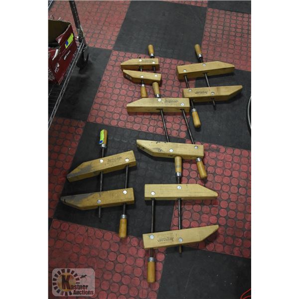 LOT OF 5 JORGENSEN WOOD CLAMPS