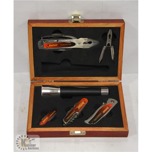 SHEFFIELD LTD ED KNIFE & TOOL SET IN BOX