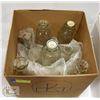 Image 1 : VINTAGE GLASS MILK BOTTLES (7) WITH LIDS