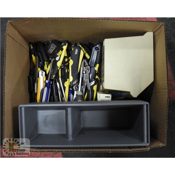 HARDWARE ASSORTED PLUS TOOLS BOX LOT