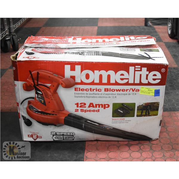HOME LITE 12 AMP 2 SPEED ELECTRIC BLOWER