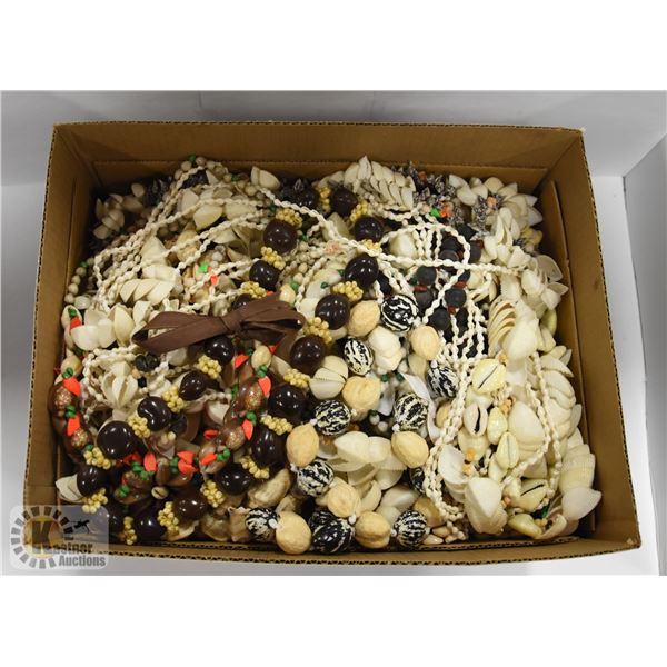 LARGE LOT OF HAWAIIAN AUTHENTIC SHELL NECKLACES