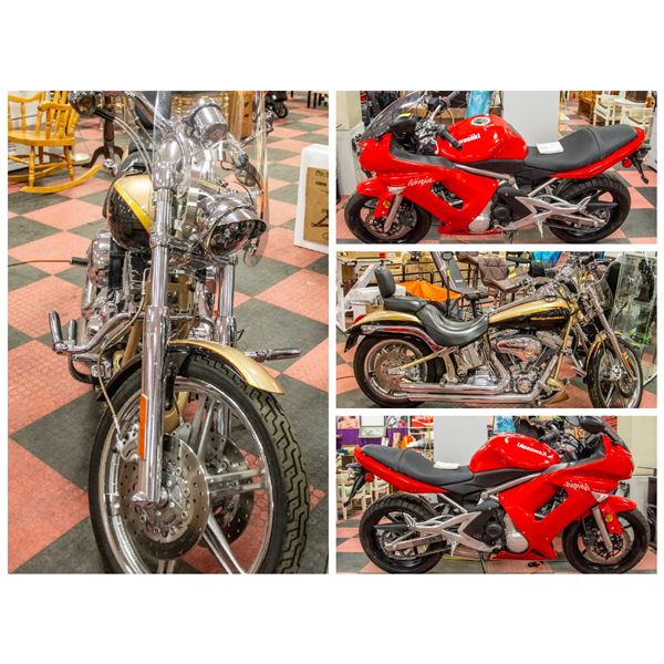 FEATURED 2003 HARLEY ANN. ED. AND 2007 NINJA