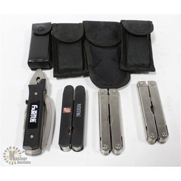LOT OF 4 MULTI TOOLS IN CASES