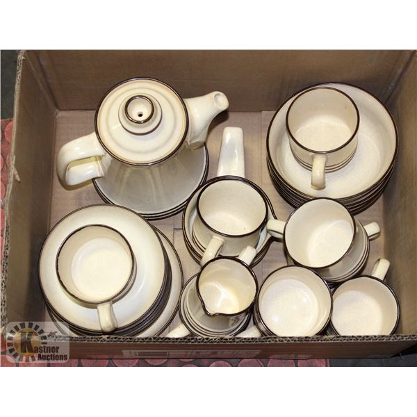 24 PIECES OF DENBY STONEWARE COFFEE WARE