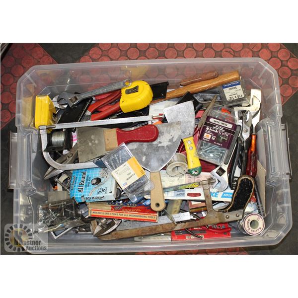 ASSORTED HARDWARE PLUS TOOLS