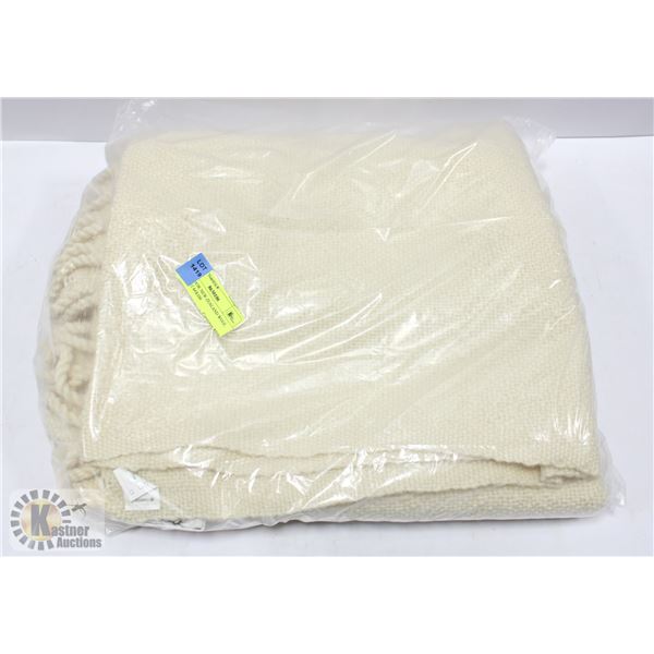 HANDMADE NEW ZEALAND WOOL BLANKET 64"X100"