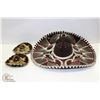 Image 1 : VINTAGE MEXICAN SOMBRERO'S- SET OF 3