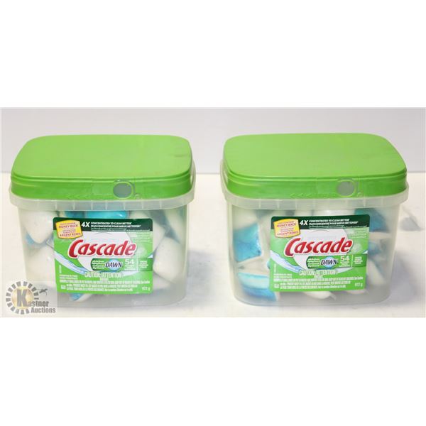 CASCADE DISHWASHER PODS 2 CONTAINERS