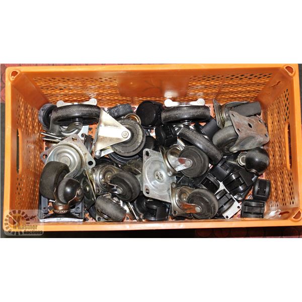 LOT OF ASSORTED SIZE CASTORS