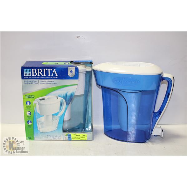NEW BRITA WATER PITCHER AND ZERO WATER PITCHER