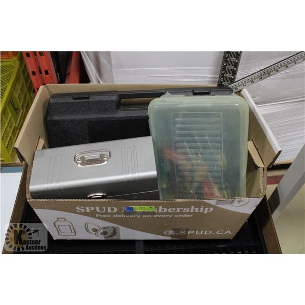 TOOL BOX AND ASSORTED HARDWARE