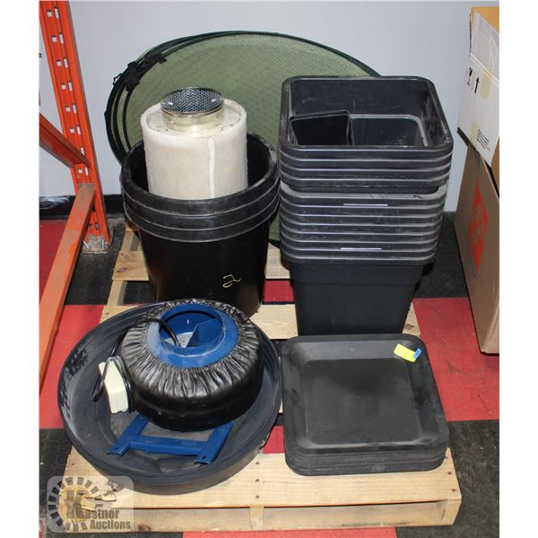 LOT OF VARIOUS GROW EQUIPMENT
