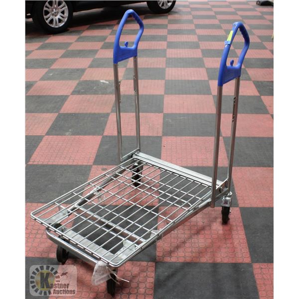 INDUSTRIAL STEEL WHEELED FLAT CART