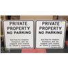 Image 1 : SET OF 2 "NO PARKING" ZONE SIGNS