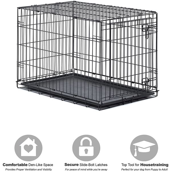 NEW AMAZON BASICS SINGLE DOOR DOG CRATE WITH