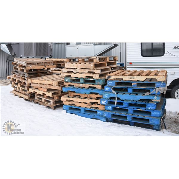 LARGE LOT OF WOOD PALLETS- MUST TAKE ALL