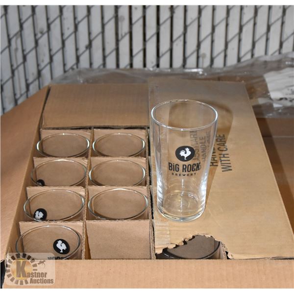 CASE WITH 24 20OZ BIG ROCK BEER GLASSES