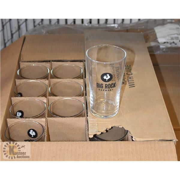 CASE WITH 24 20OZ BIG ROCK BEER GLASSES