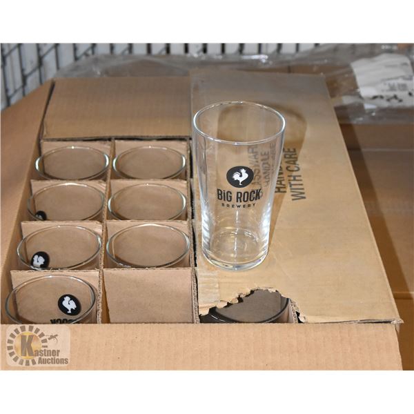 CASE WITH 24 20OZ BIG ROCK BEER GLASSES