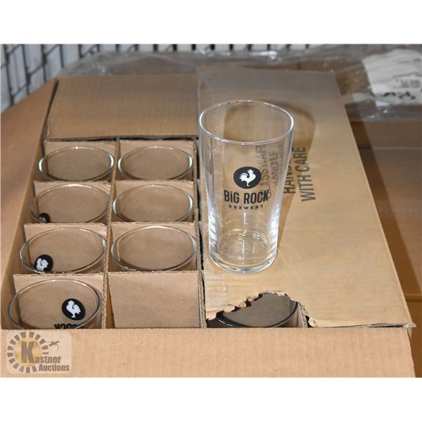 CASE WITH 24 20OZ BIG ROCK BEER GLASSES