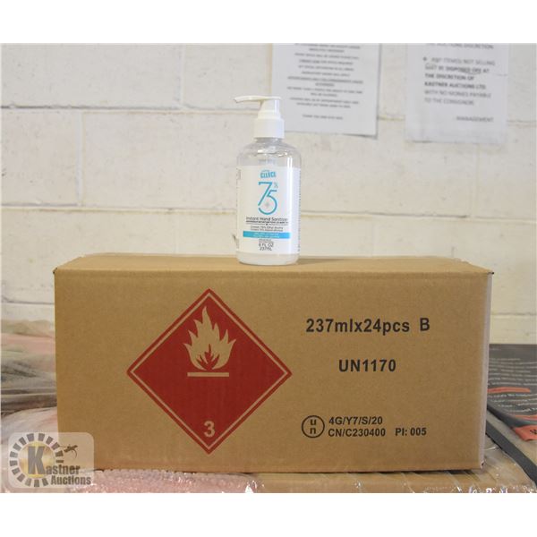 CASE WITH 24 237ML BOTTLES OF HAND SANITIZER