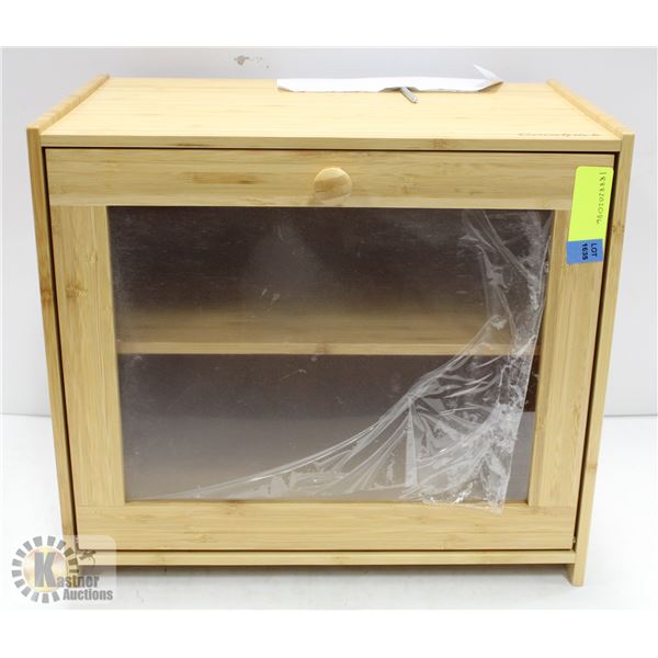 NEWLY ASSEMBLED WOODEN TABLE STAND WITH