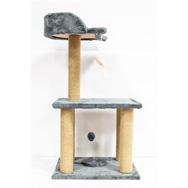 NEWLY BUILT CAT TREE STAND WITH CAT TOY