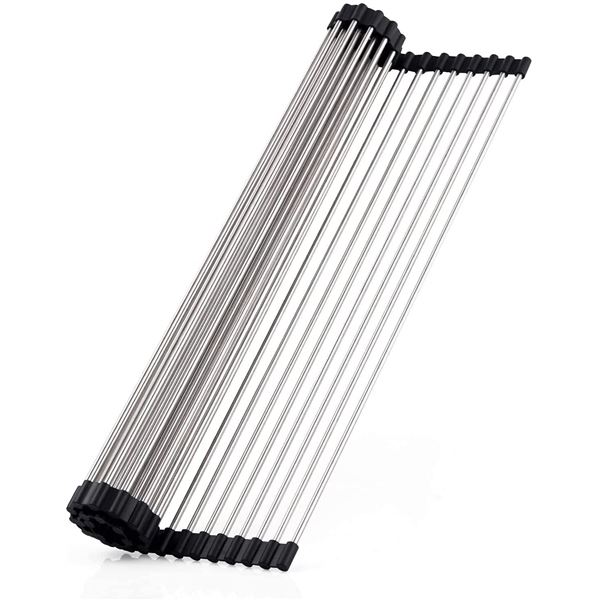 NEW EMBATHER EXTRA LARGE ROLL OUT DISH DRYING RACK