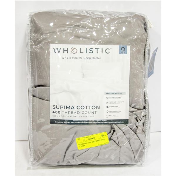 WHOLISTIC 6 PC SHEET SET 100% SUPIMA