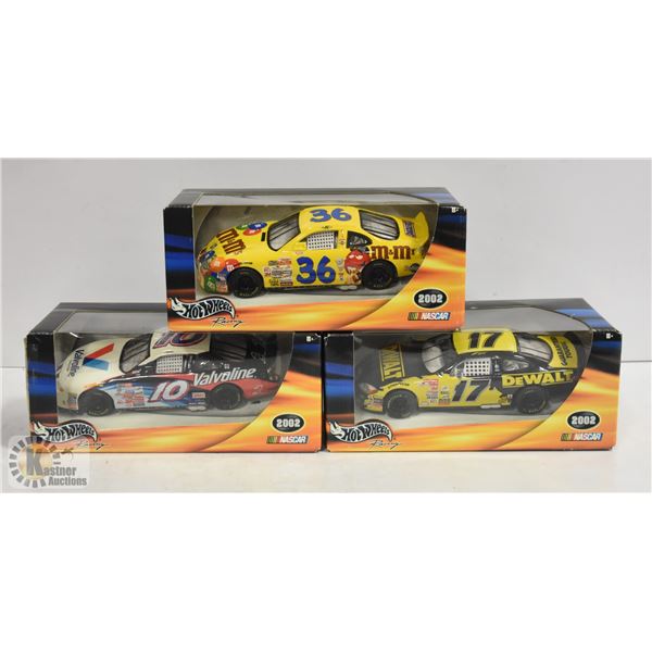 3 HOT WHEELS RACING DIECAST NASCAR 1:24