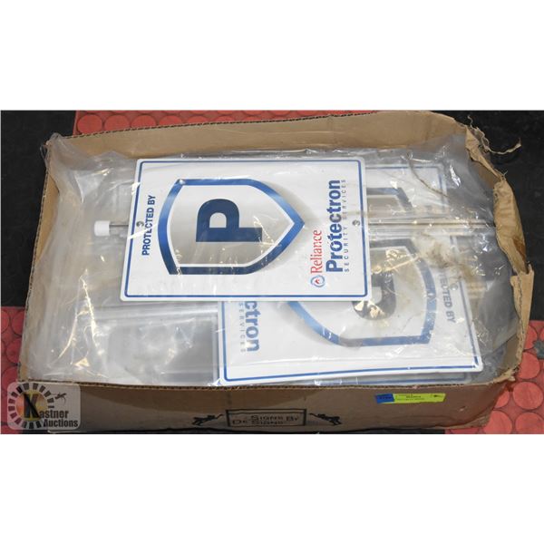 BOX OF SECURITY SIGNS