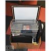 Image 1 : BOX FULL OF OFFICE SUPPLIES INCL. WHITEBOARD,
