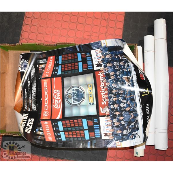 OVER A DOZEN VINTAGE HOCKEY POSTER