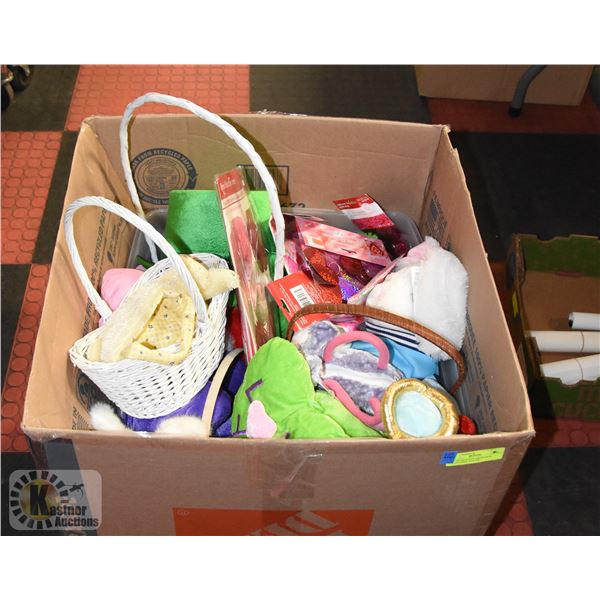 BOX OF NOVELTY ITEMS NEW VALENTINES, EASTER