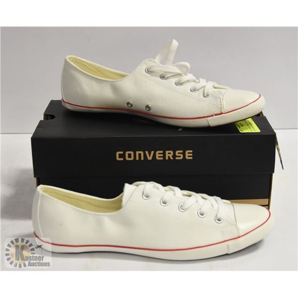 NEW COLLECTIBLE WHITE CONVERSE SNEAKERS. SIZE 9.5
