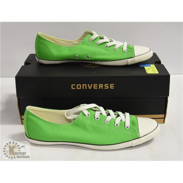 NEW GREEN COLLECTIBLE CONVERSE SNEAKERS. SIZE 10.