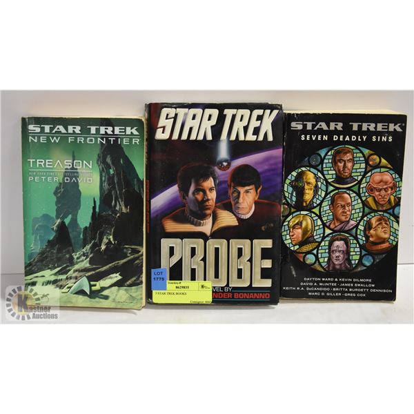 3 STAR TREK BOOKS